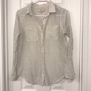 LOFT polka dot button down